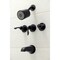 Kingston Brass KBX8130SVL Three-Handle Tub and Shower Faucet, Matte Black KBX8130SVL - alternate 5